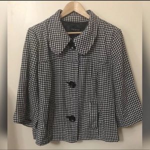 Lane Bryant Black & White Houndstooth Jacket
